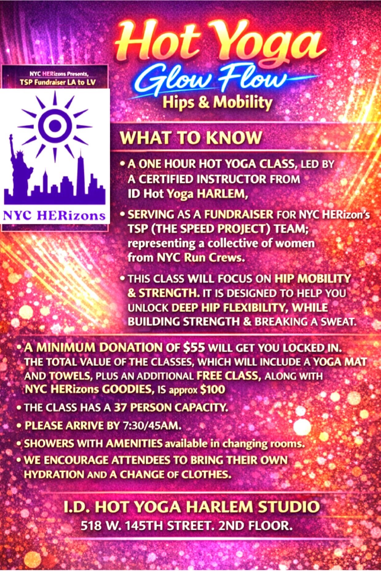 Hot Yoga Fundraiser - Information